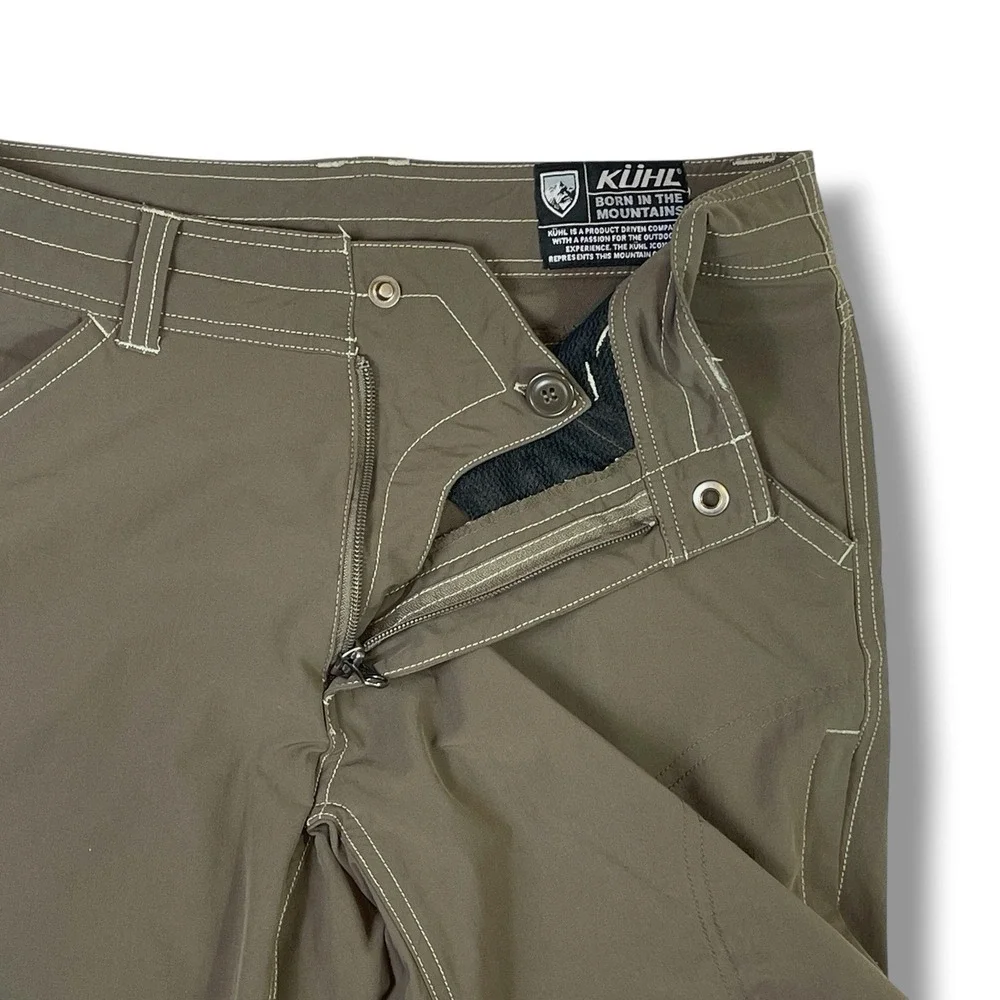 Kuhl Renegade Men 32 Hiking Shorts Brown Stretch Contrast Stitch 11" Inseam - Picture 4 of 12